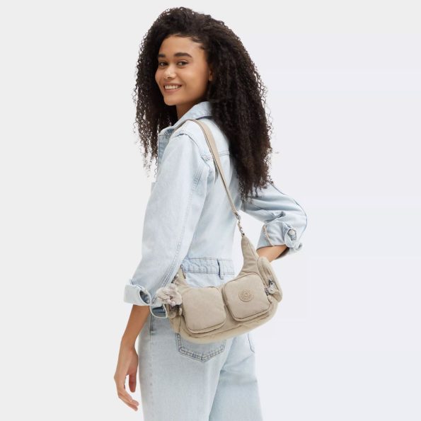 RIKKA S Sign Beige Emb - Kipling Brunei Official Store