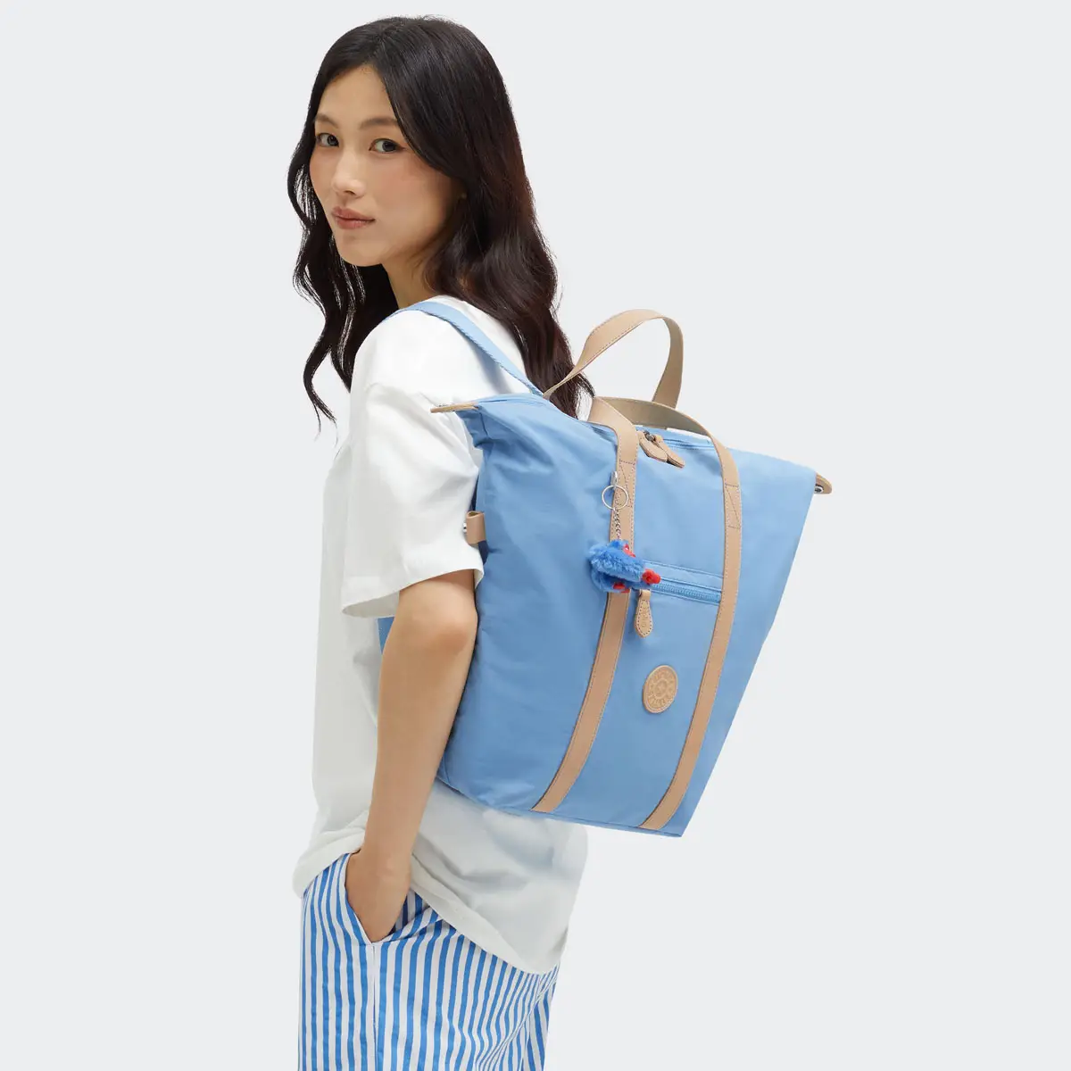 KPKI84892KC_9 NEW ART BACKPACK Cotton Air Blue