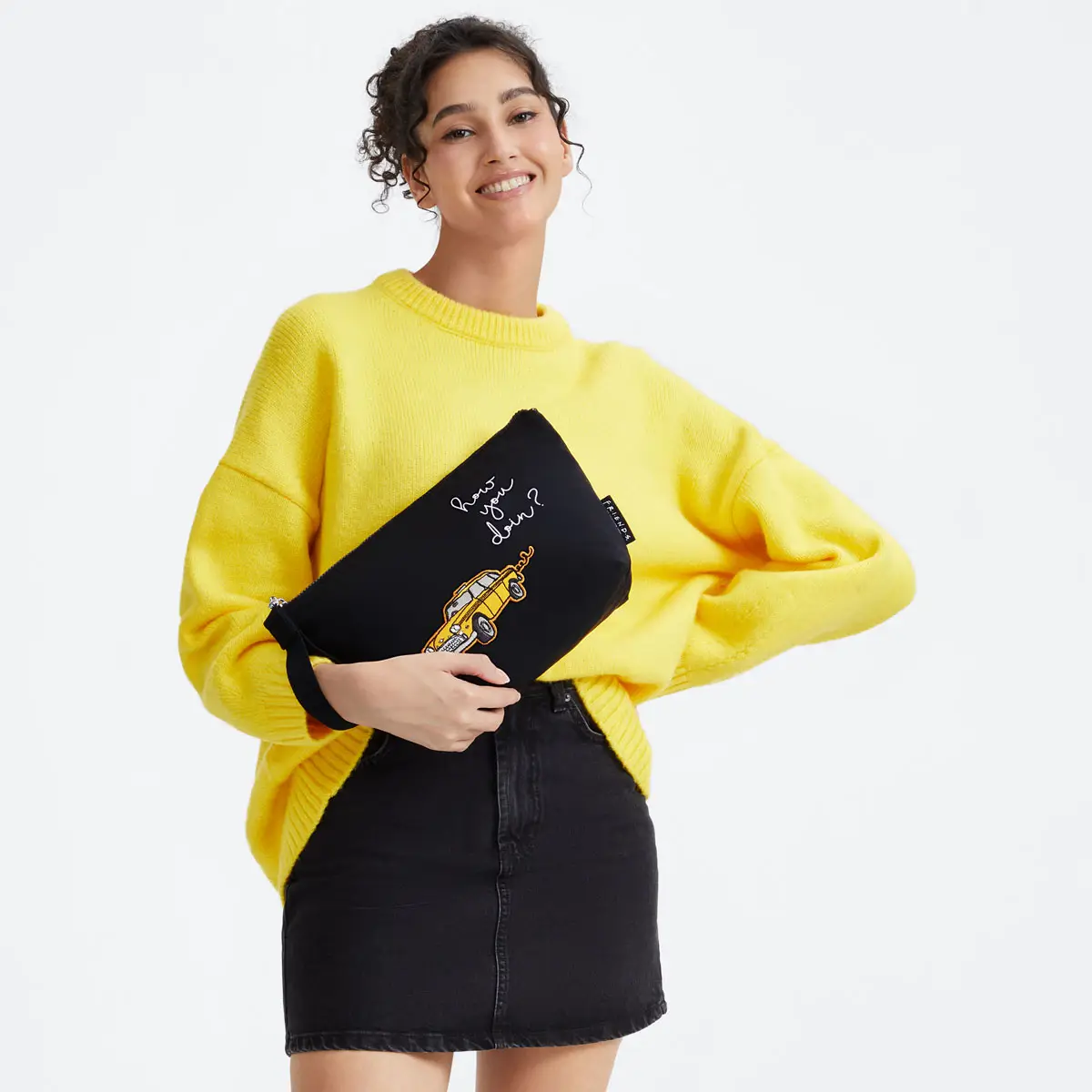 KPKIB6K0FR8_9 NAOMI POUCH L Yellow Cab Blck